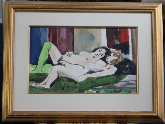 Sydney Horne Shepherd (1909-1993) Reclining female nudes 10.5 x 17in.